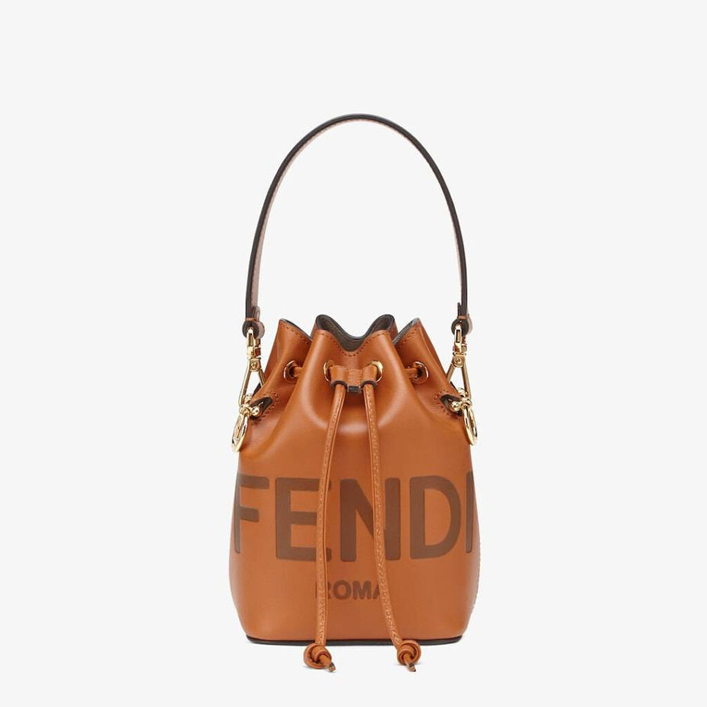 fendi 焦糖色皮革迷你手袋
