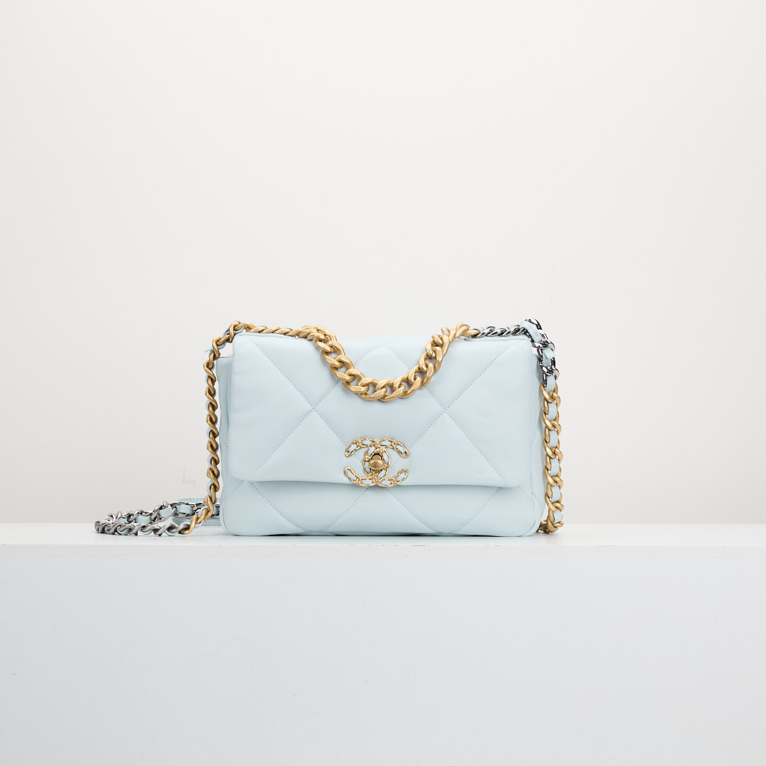 二手Chanel 19bag 小號/寶寶藍