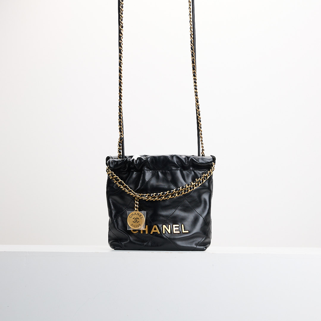 Chanel 22bag mini 黑金