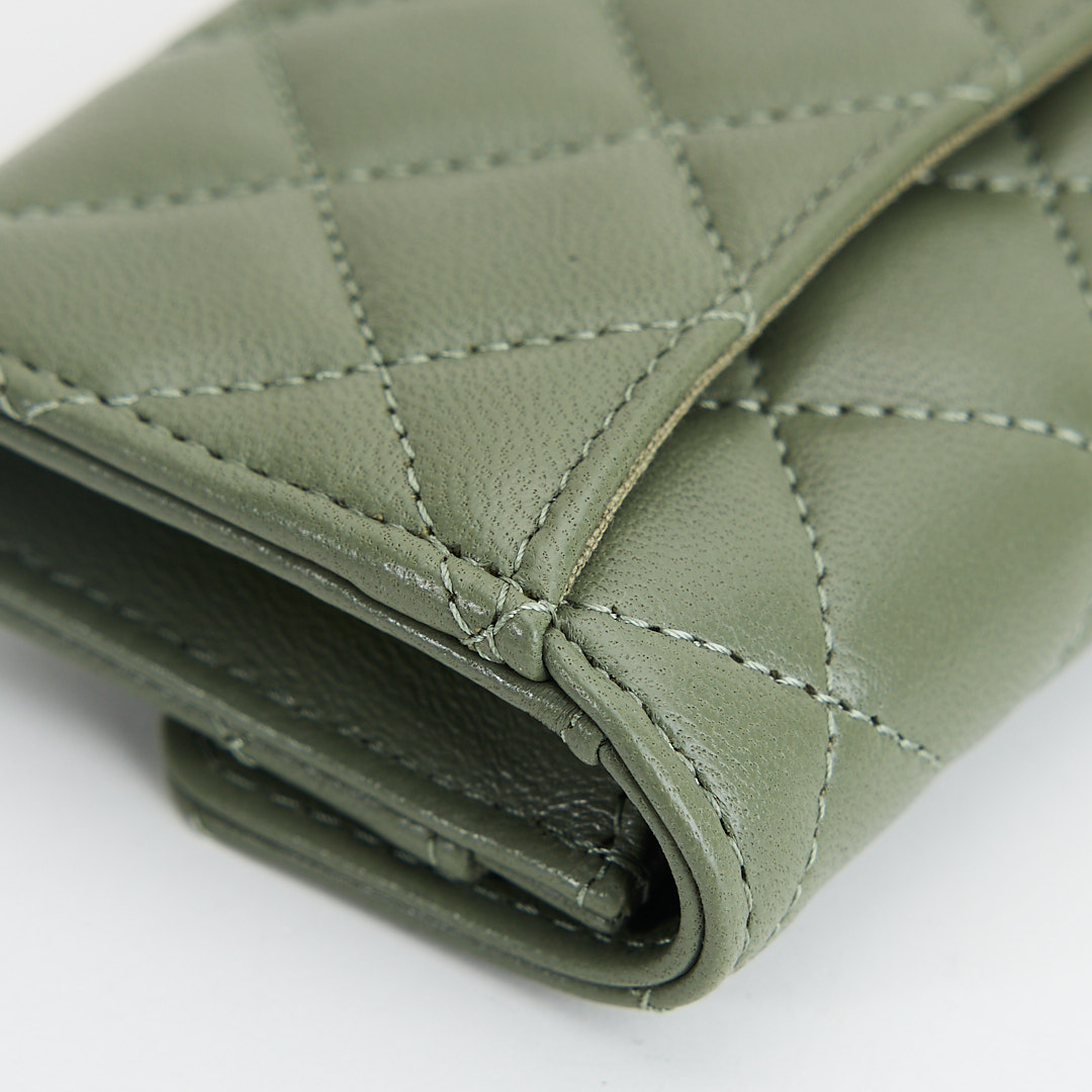 Chanel cf卡包墨綠:圖片 11