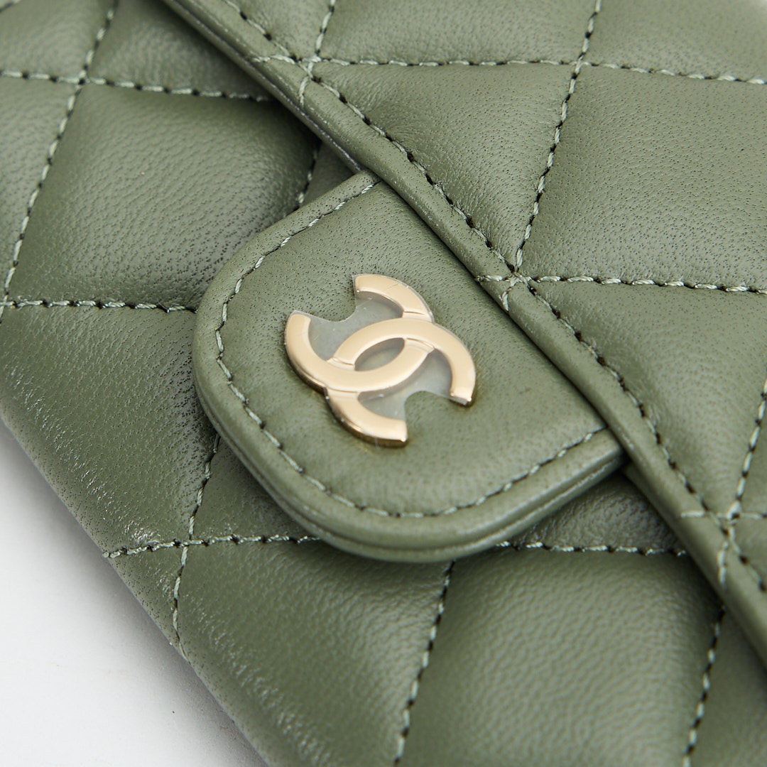 Chanel cf卡包墨綠:圖片 10