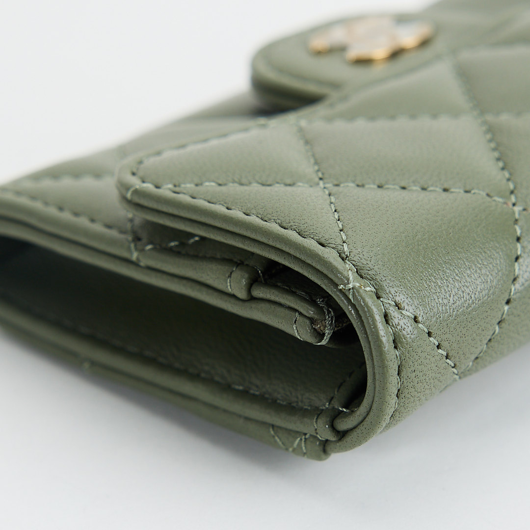 Chanel cf卡包墨綠:圖片 8