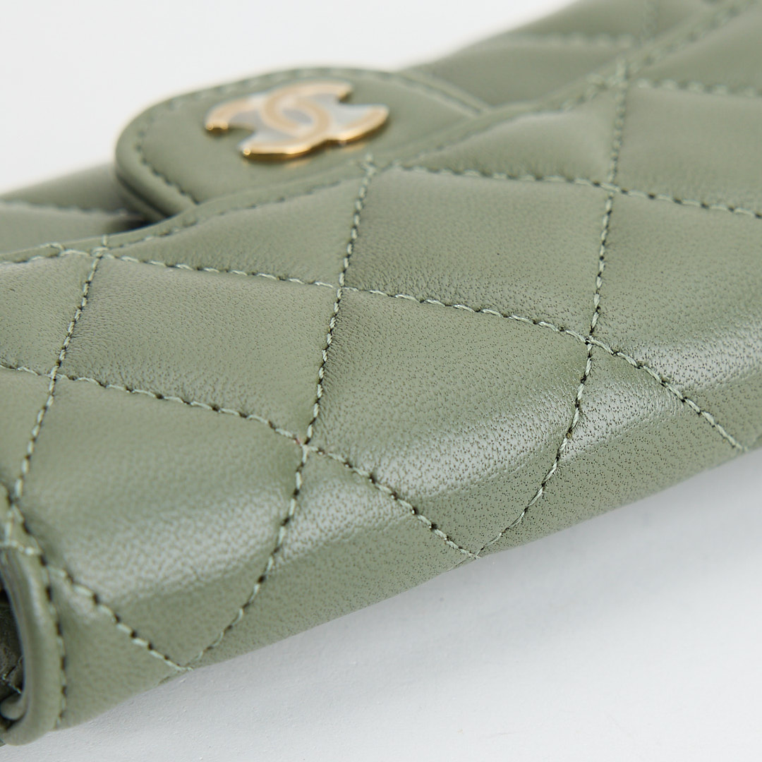 Chanel cf卡包墨綠:圖片 7