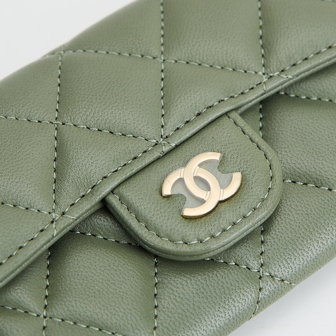 Chanel cf卡包墨綠:圖片 4