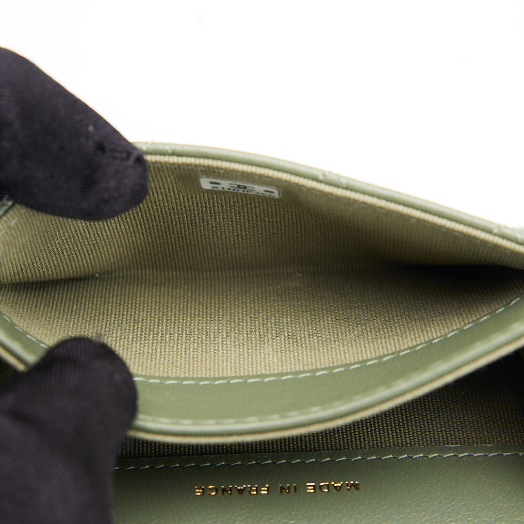 Chanel cf卡包墨綠:圖片 19