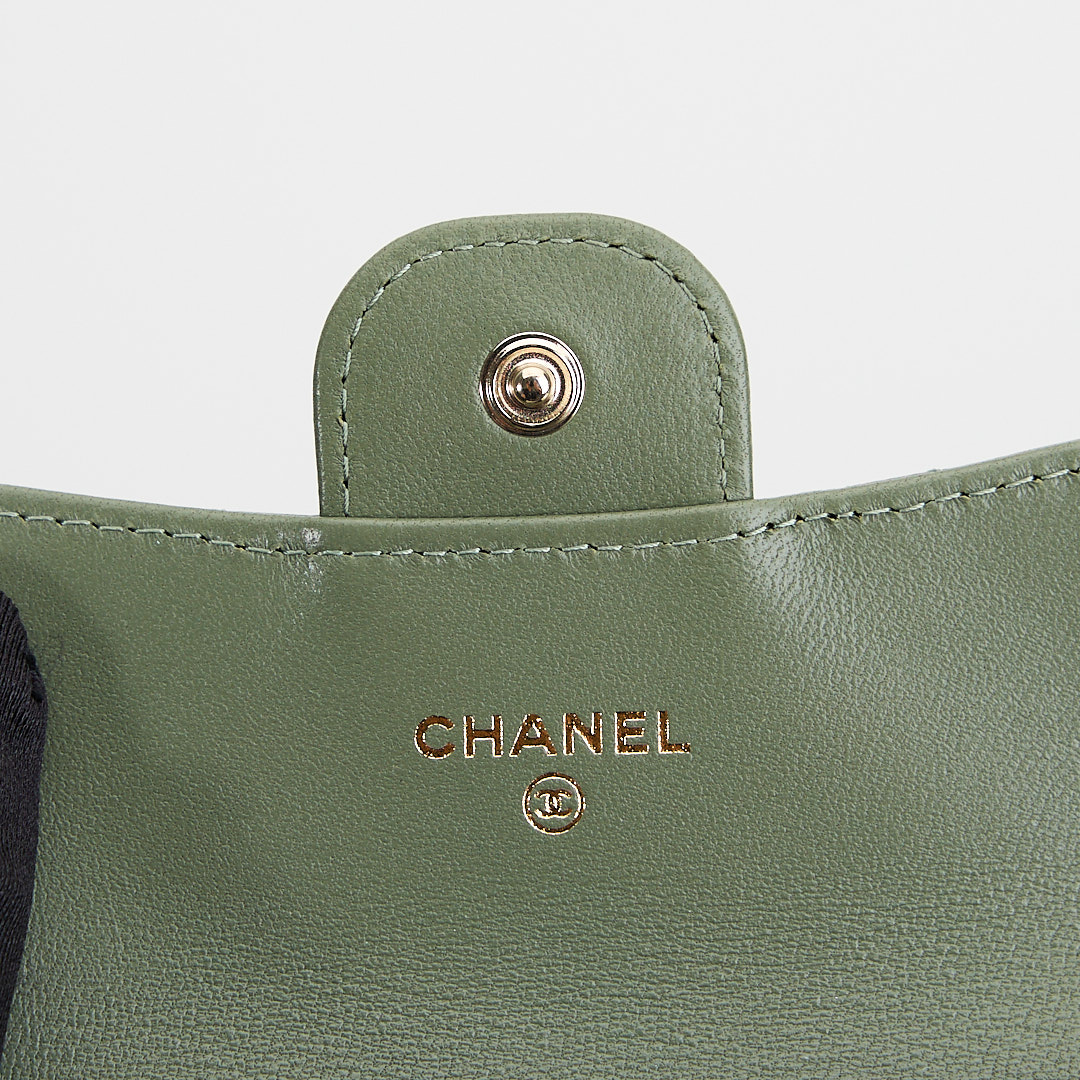 Chanel cf卡包墨綠:圖片 16