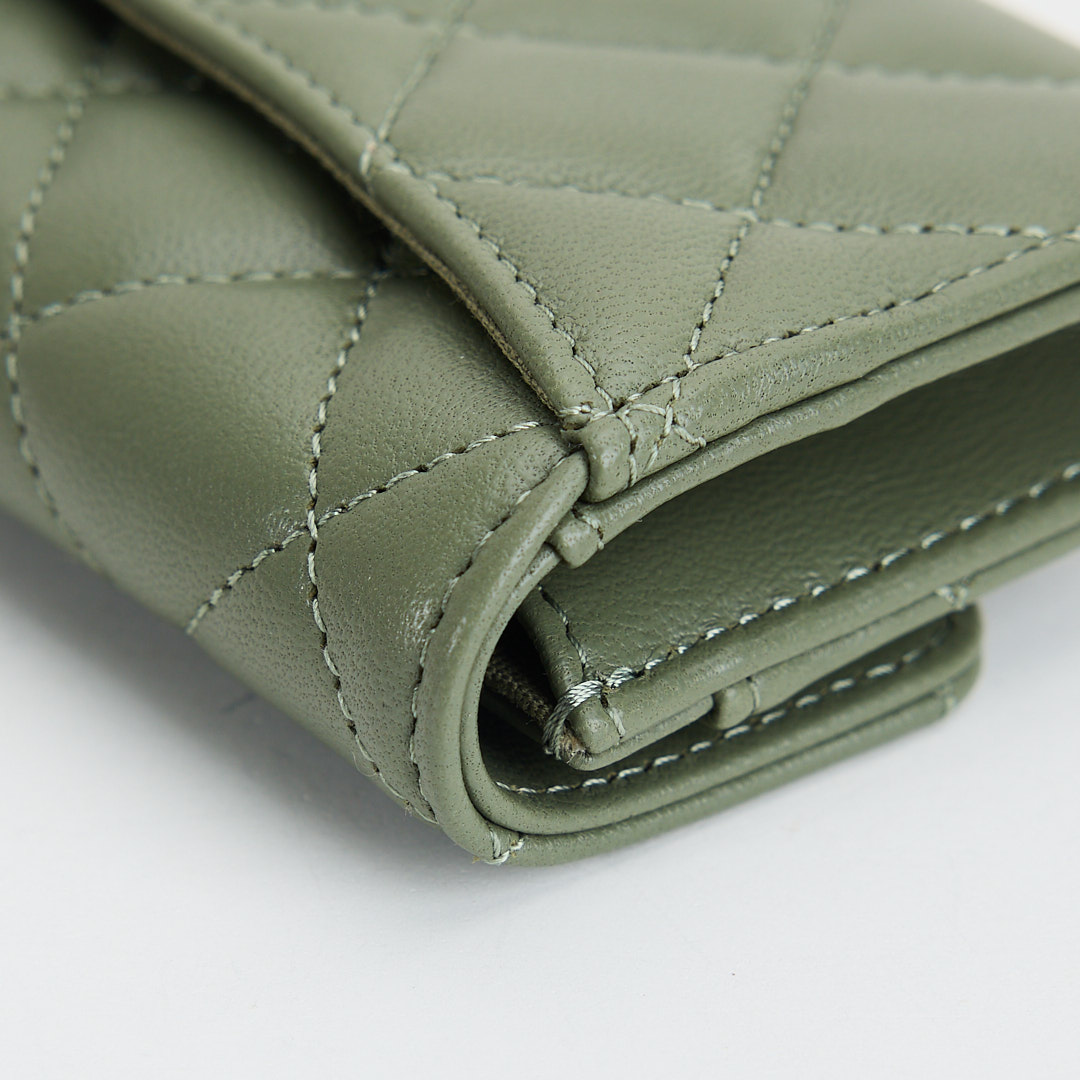 Chanel cf卡包墨綠:圖片 14