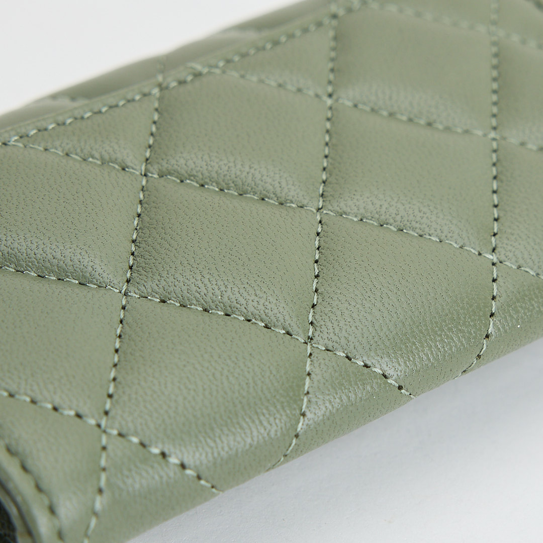 Chanel cf卡包墨綠:圖片 13