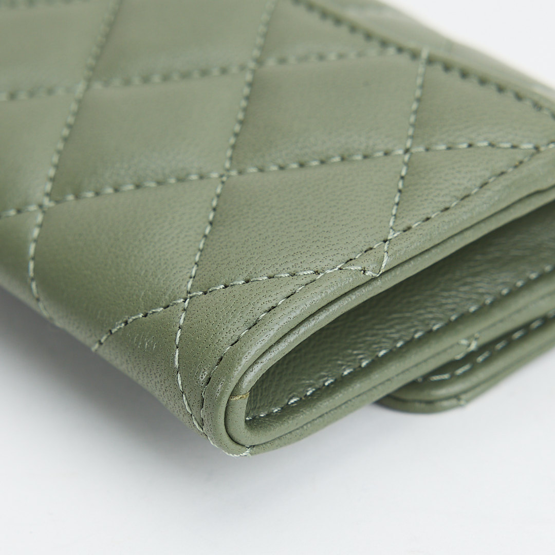 Chanel cf卡包墨綠:圖片 12