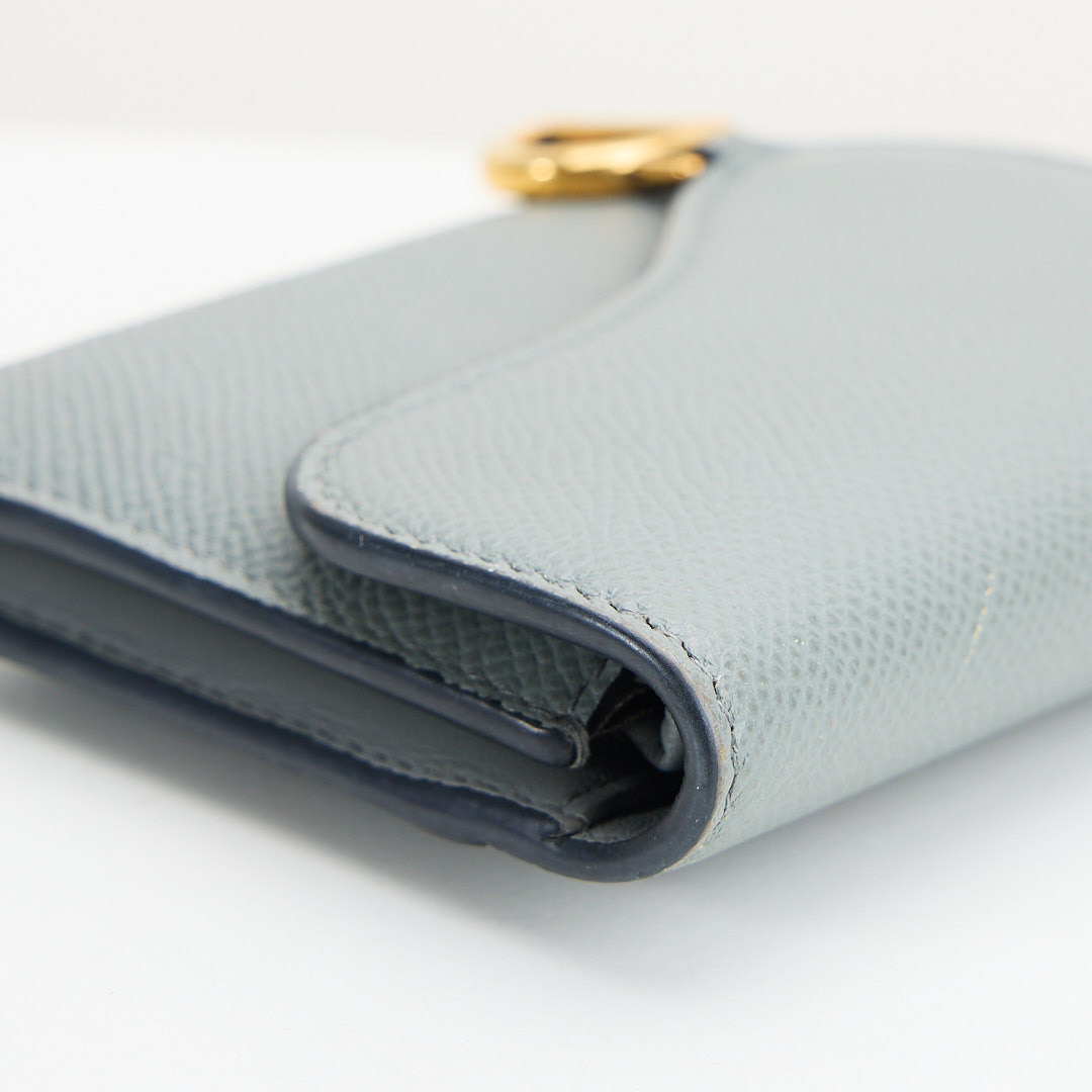 二手Dior saddle 馬鞍短夾/牛皮 石灰色:圖片 8