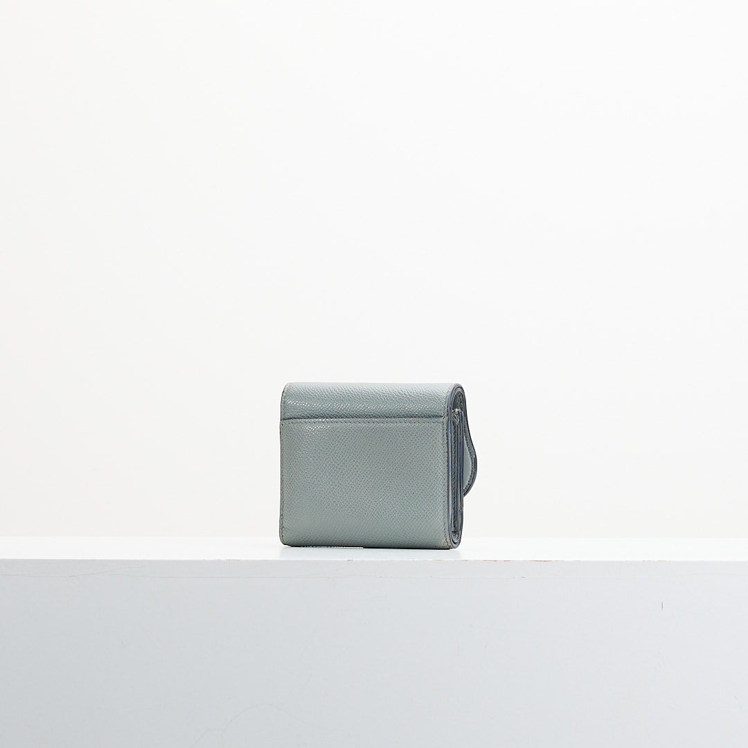 二手Dior saddle 馬鞍短夾/牛皮 石灰色:圖片 3