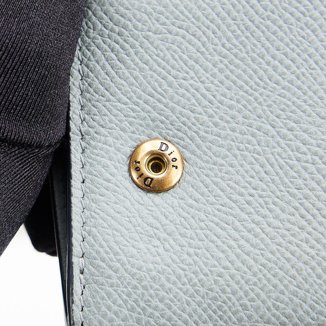二手Dior saddle 馬鞍短夾/牛皮 石灰色:圖片 19