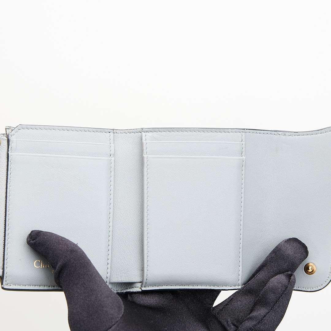 二手Dior saddle 馬鞍短夾/牛皮 石灰色:圖片 17