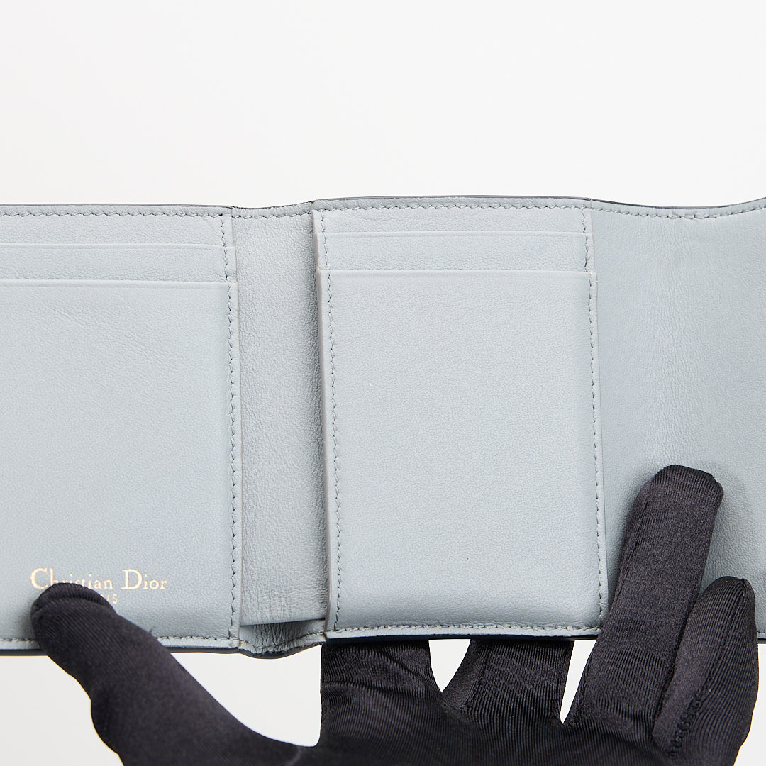 二手Dior saddle 馬鞍短夾/牛皮 石灰色:圖片 14