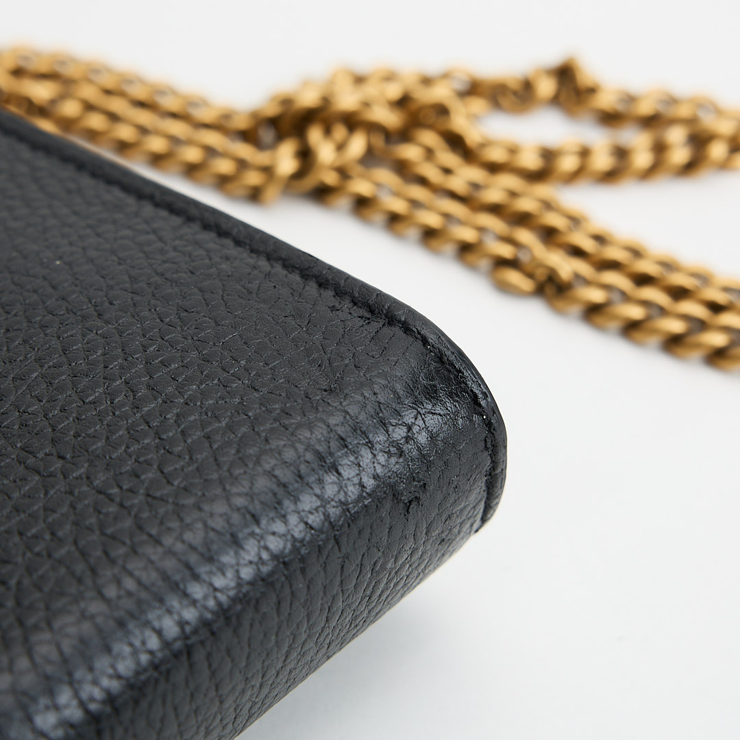 二手Gucci marmont woc風琴包/黑金:圖片 22