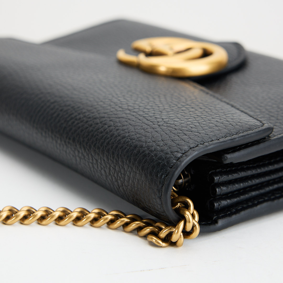 二手Gucci marmont woc風琴包/黑金:圖片 16