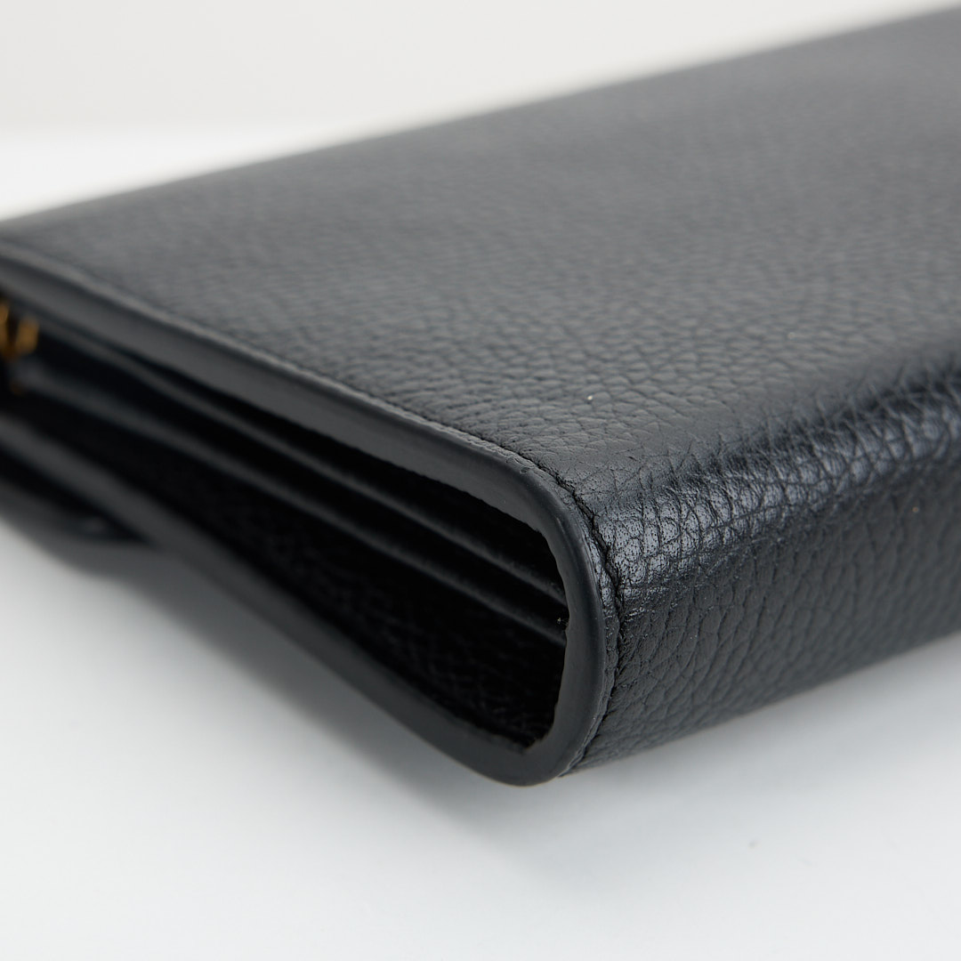 二手Gucci marmont woc風琴包/黑金:圖片 12