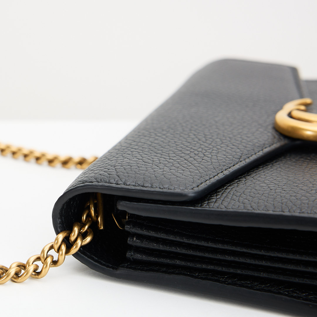 二手Gucci marmont woc風琴包/黑金:圖片 11