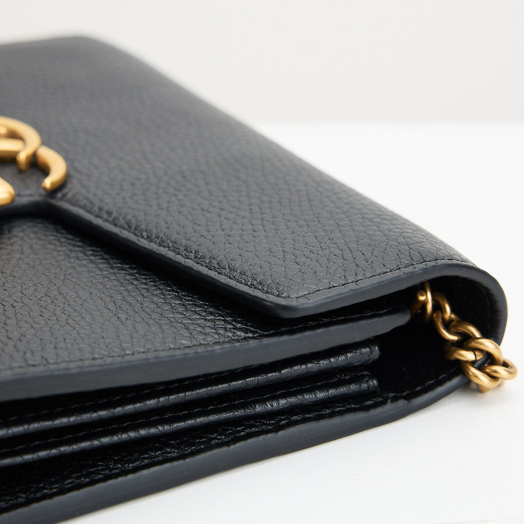 二手Gucci marmont woc風琴包/黑金:圖片 8