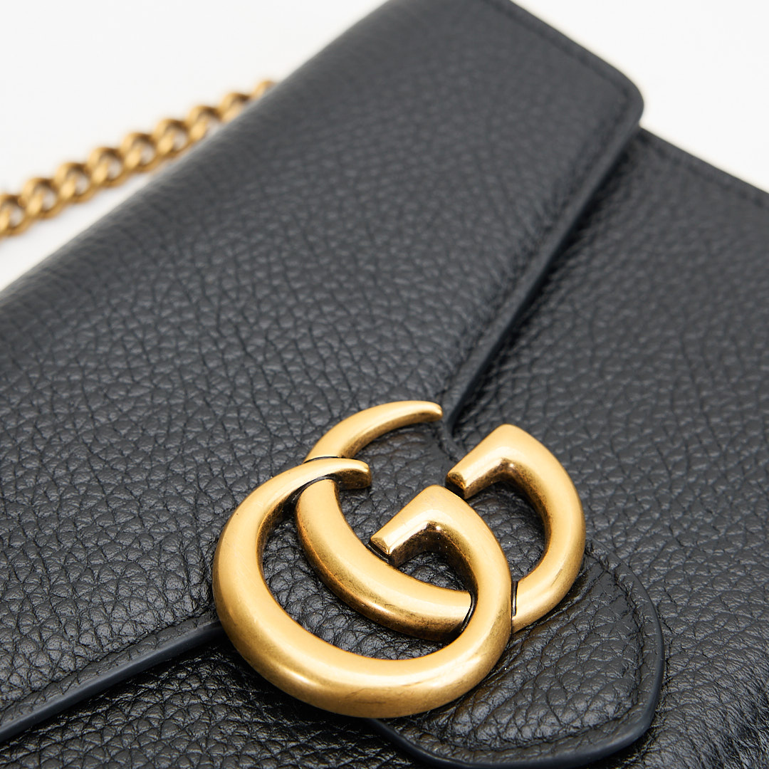 二手Gucci marmont woc風琴包/黑金:圖片 6