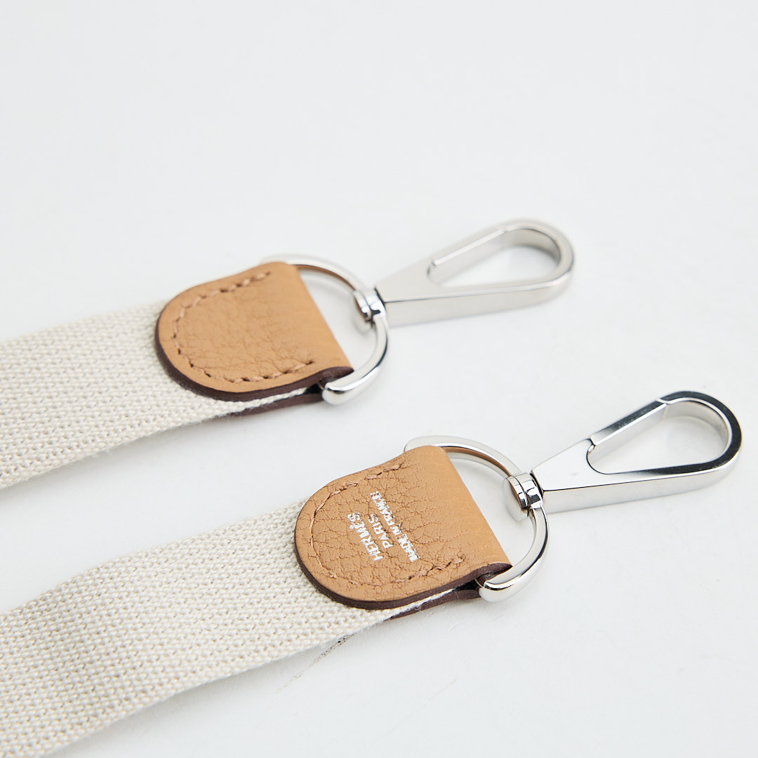 Hermès garden file 28小號竪版花園包/芝麻色拼冰川白 :圖片 18