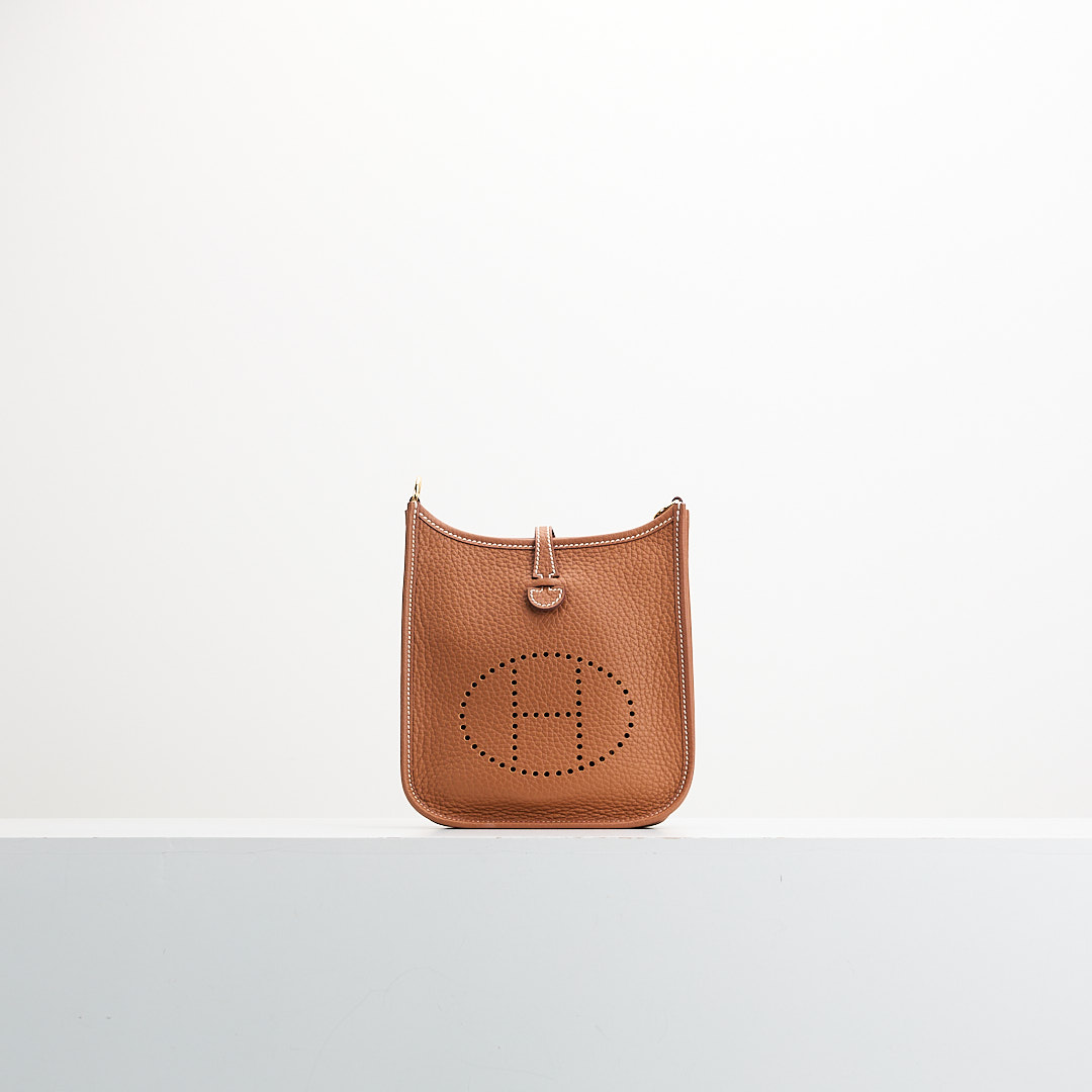 Hermès mini evelyne 金棕金