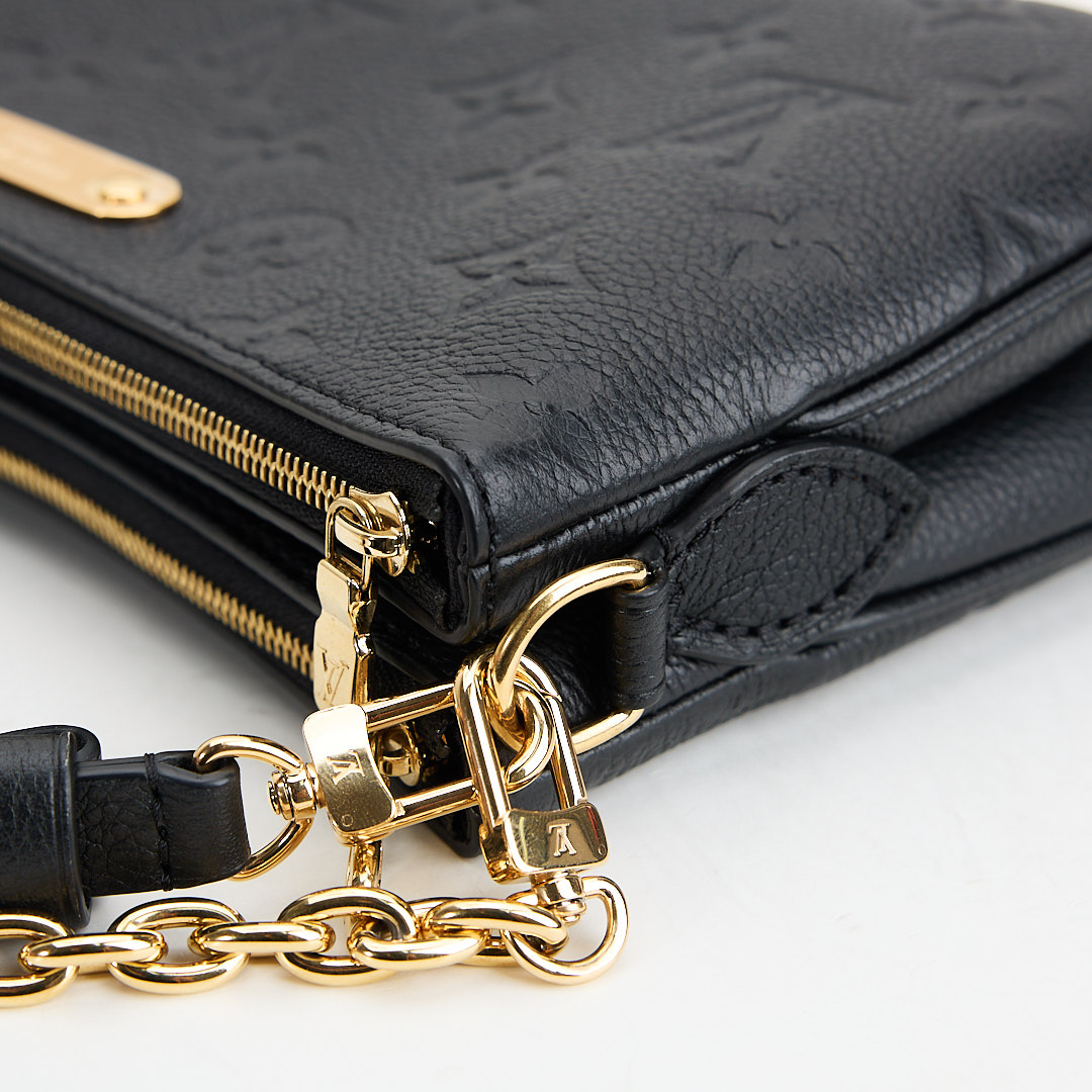 二手Lv Liv 黑壓紋麻將包/晶片款:圖片 9