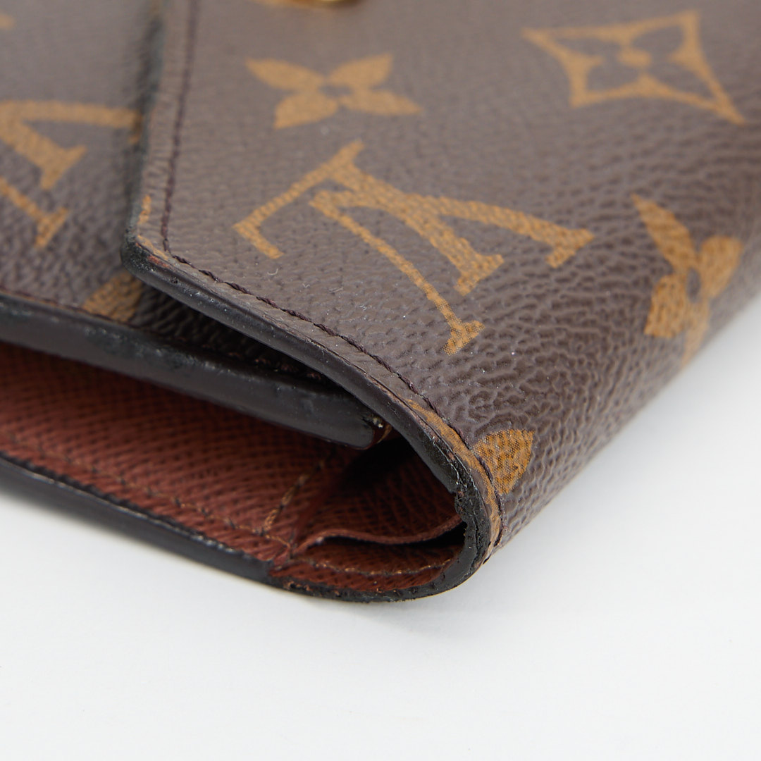 二手Lv Victorine三折短夾/老花金扣 晶片款:圖片 9