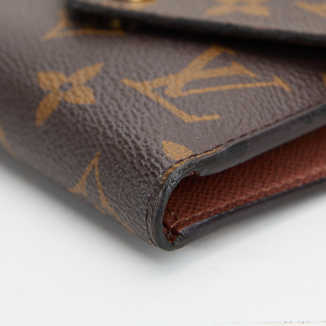 二手Lv Victorine三折短夾/老花金扣 晶片款:圖片 8