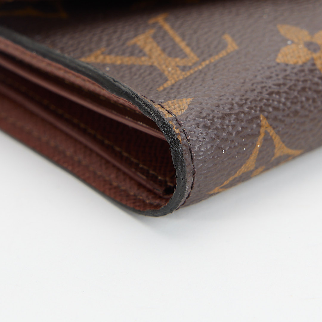 二手Lv Victorine三折短夾/老花金扣 晶片款:圖片 7