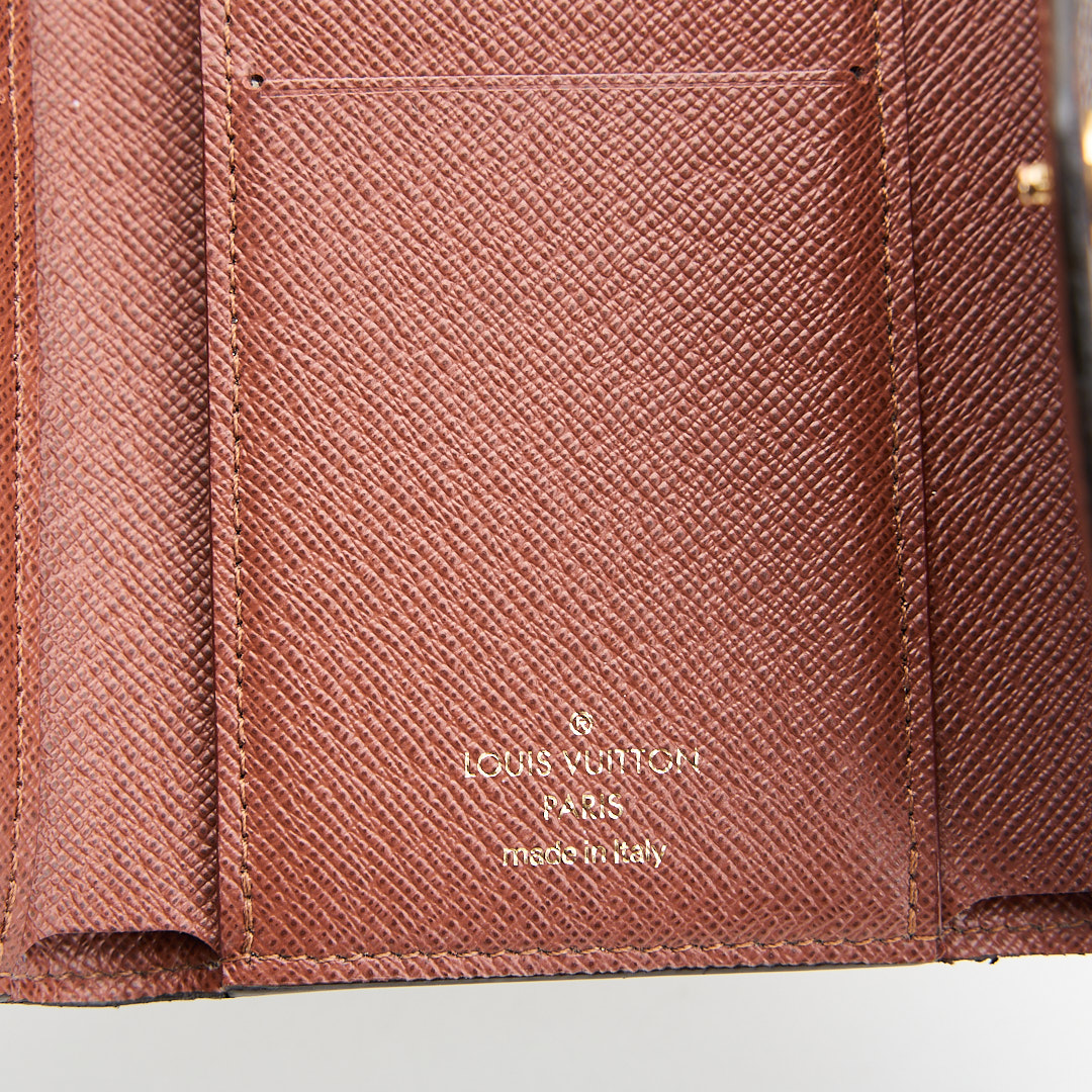 二手Lv Victorine三折短夾/老花金扣 晶片款:圖片 19