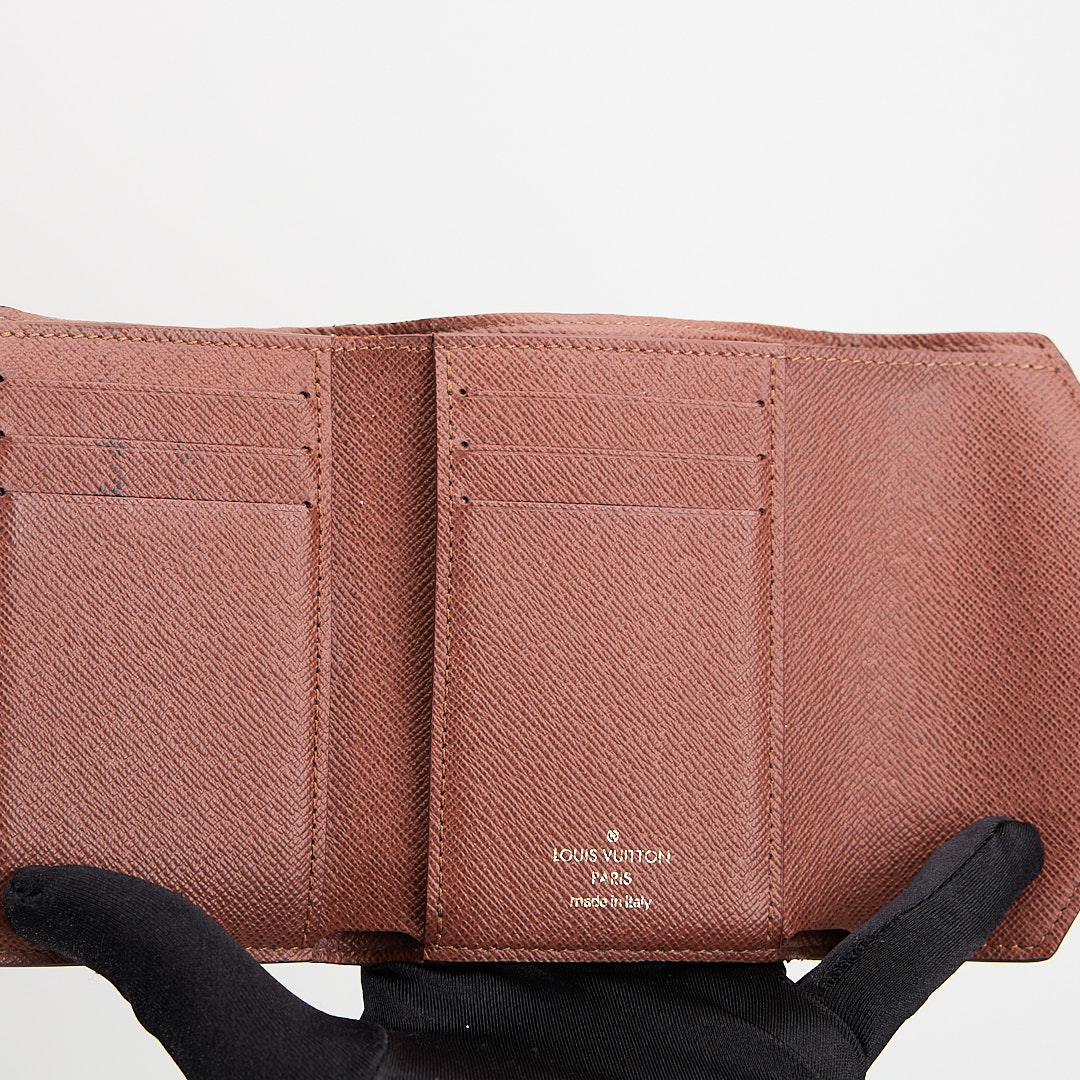 二手Lv Victorine三折短夾/老花金扣 晶片款:圖片 17