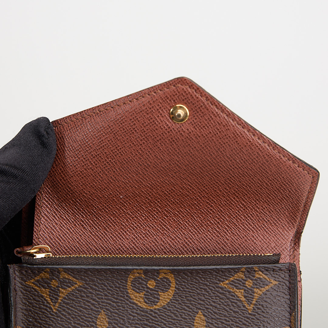 二手Lv Victorine三折短夾/老花金扣 晶片款:圖片 16