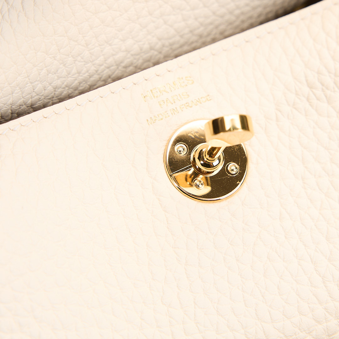Hermès mini Lindy奶油白金扣:圖片 15