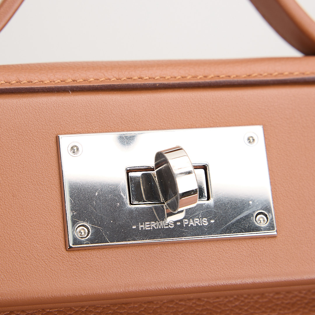 二手 Hermès mini 2424 金棕銀扣B刻:圖片 21