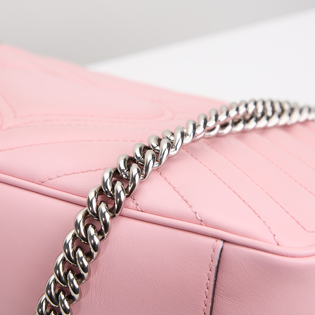 二手Gucci marmont 26粉銀:圖片 14