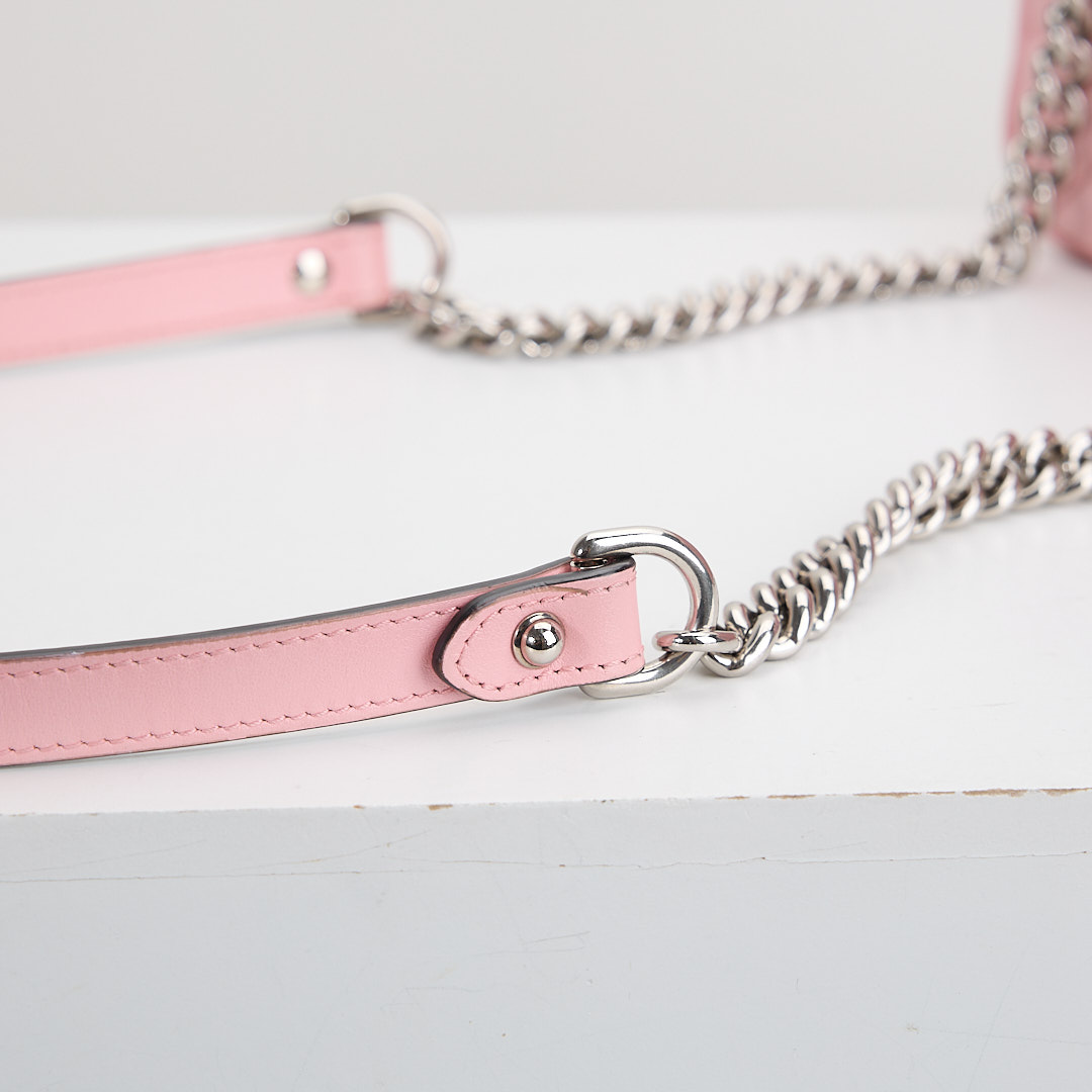 二手Gucci marmont 26粉銀:圖片 11