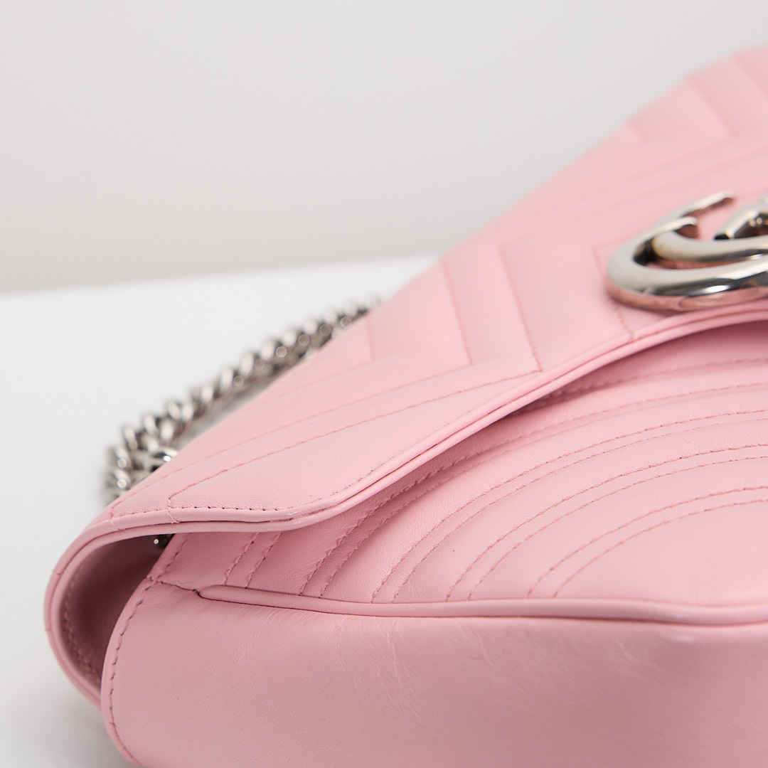 二手Gucci marmont 26粉銀:圖片 7