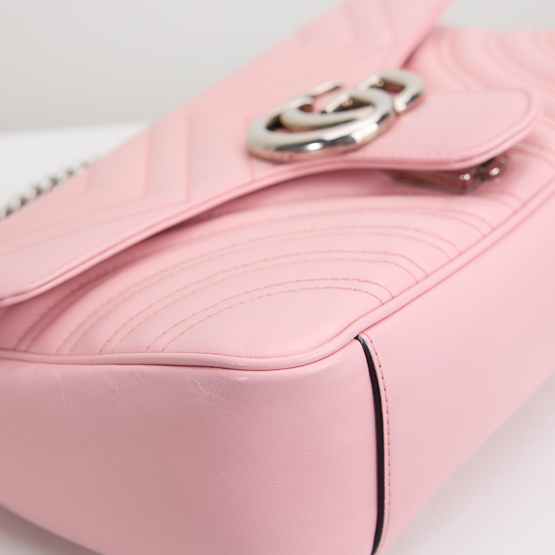 二手Gucci marmont 26粉銀:圖片 6