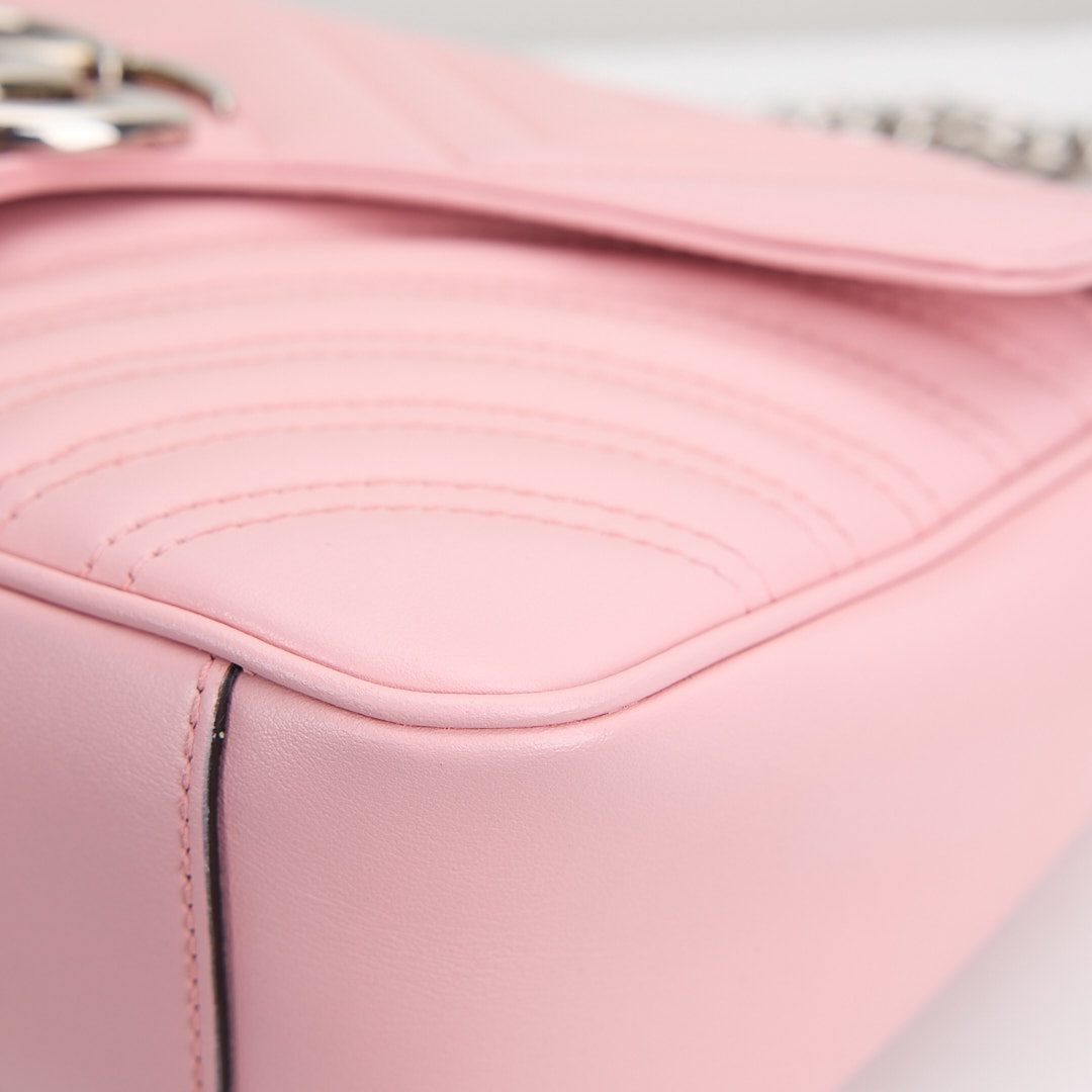 二手Gucci marmont 26粉銀:圖片 4