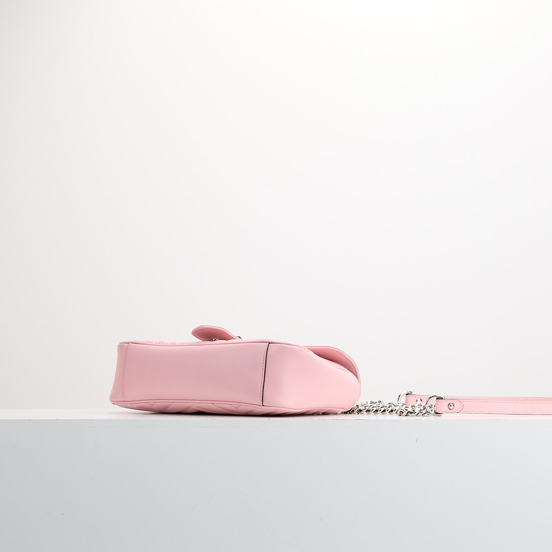 二手Gucci marmont 26粉銀:圖片 3