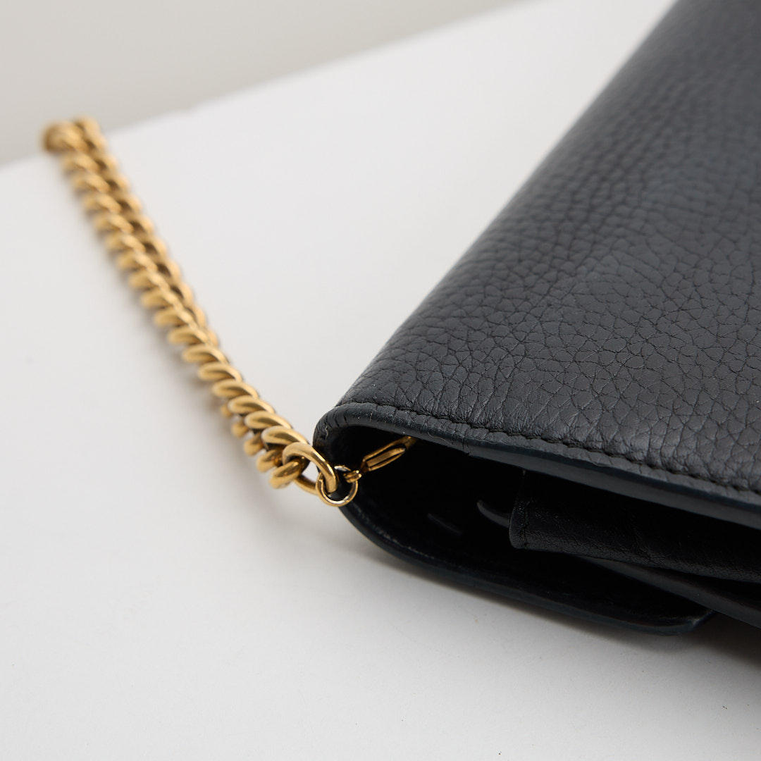 二手Gucci marmont woc風琴包/黑金:圖片 17