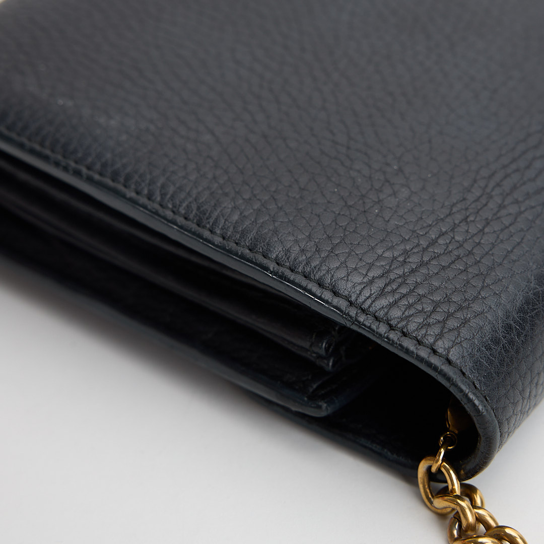 二手Gucci marmont woc風琴包/黑金:圖片 13