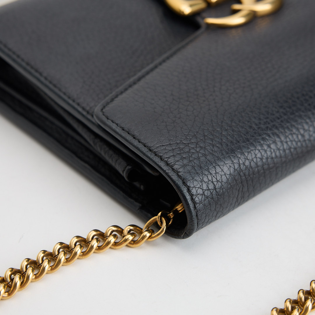 二手Gucci marmont woc風琴包/黑金:圖片 11