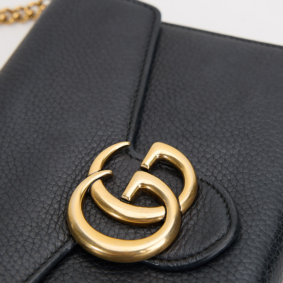 二手Gucci marmont woc風琴包/黑金:圖片 5