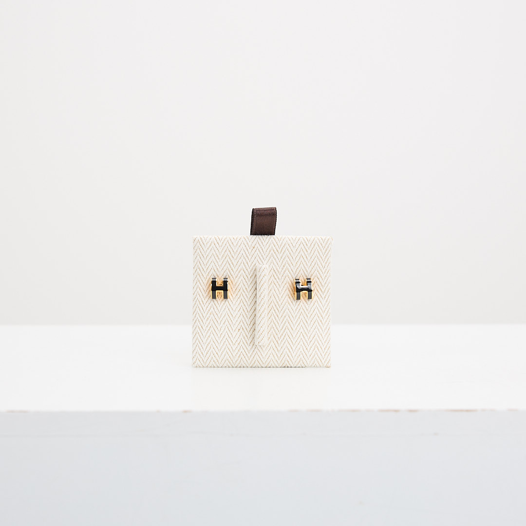 Hermès Mini Pop H 耳環/黑金
