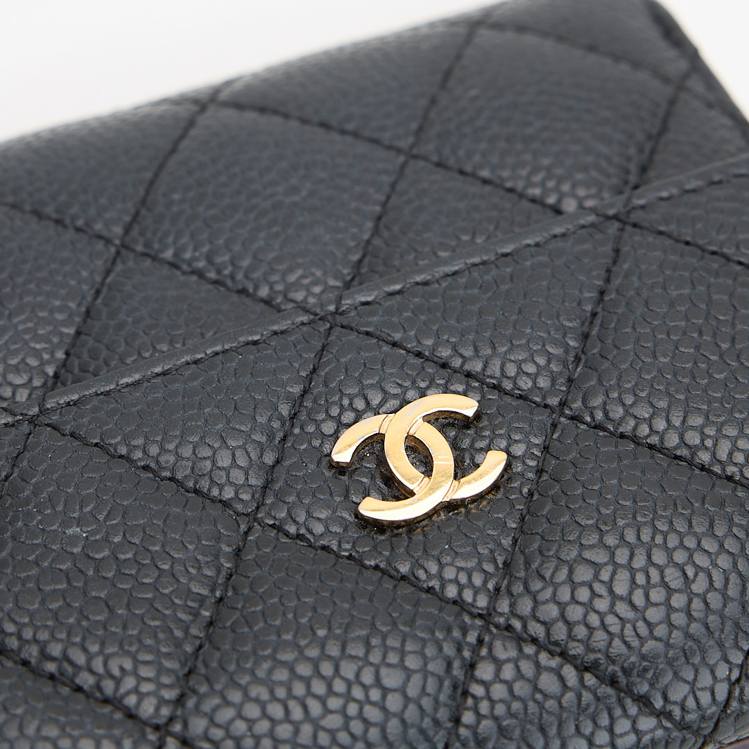二手Chanel 兩折短夾/黑金牛 :圖片 15