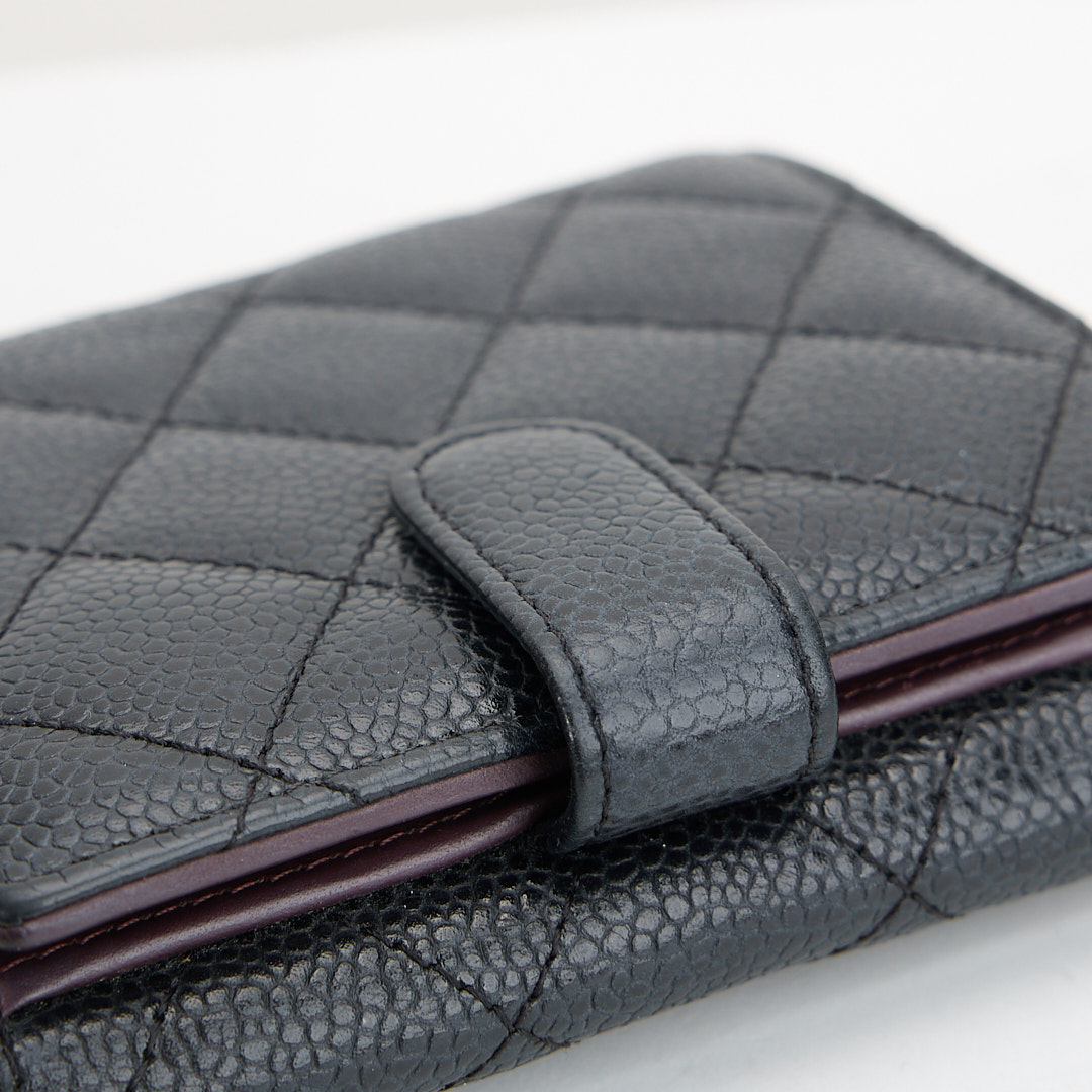 二手Chanel 兩折短夾/黑金牛 :圖片 12