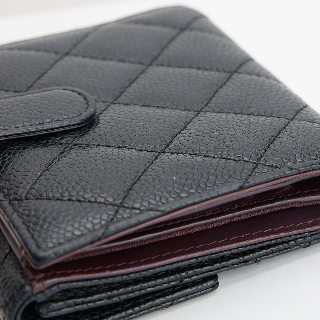 二手Chanel 兩折短夾/黑金牛 :圖片 10