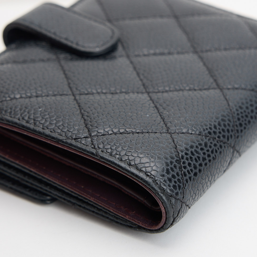 二手Chanel 兩折短夾/黑金牛 :圖片 9